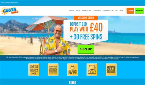 costa bingo login|costa bingo official site.